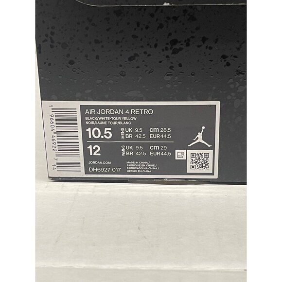 Air Jordan 4 Retro thunder mens size 10.5-NIB - Picture 11 of 12